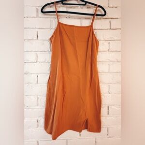 Orange strappy mini dress M